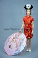 03964 Китайский женский костюм Ципао. Платье (8000 тг), головной убор (2000 тг), зонт (2000 тг)