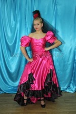 02272 Испанский костюм женский. Платье (6000 тг), мантилья + роза (1000 тг)