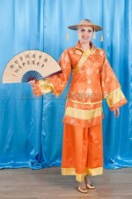 02444 Китайский женский национальный костюм (8000 тг), головной убор (1000 тг), веер (2000 тг)