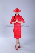 02449 Китайский женский национальный костюм. Платье (5000 тг), головной убор (1000 тг)