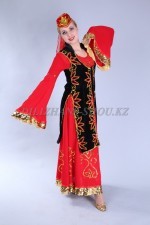 02231 Уйгурский национальный костюм женский. Платье (5000 тг), камзол (3000 тг), шаровары (2000 тг), головной убор (1000 тг)