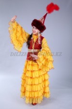 00527 Казахский национальный костюм 06. Платье (4000 тг), камзол (2000 тг), саукеле (5000 тг)