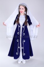 00232 Кавказский костюм Замира 01. Платье + камзол + головной убор (6000 тг)