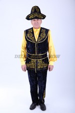 02091 Казахский национальный костюм "Балуан" 02. Жилет + брюки + колпак + пояс (12 000 тг), рубашка (2000 тг)