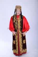 02202 Таджикский костюм. Блузка (3000 тг), юбка (4000 тг), камзол (6000 тг), тюбетейка с косами (3000 тг)
