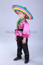 00867 Мексиканский костюм 02. Рубашка + брюки + пояс (4000 тг), сомбреро (2000 тг)
