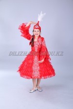 00519 Казахский национальный костюм "Карлыгаш" 03. Платье, болеро, саукеле (5000 тг)