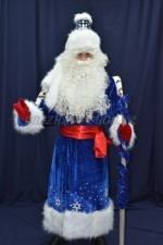 03501 Дед Мороз. Шуба + шапка + мешок + варежки (25000 тг), борода (2000 тг), парик (2000 тг), посох (2000 тг)
