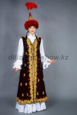 02059 Казахский национальный костюм. Платье (6000 тг), камзол (6000 тг), саукеле (5000 тг), косы (2000 тг)