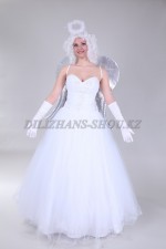 01721 Рождественский ангел в белом платье