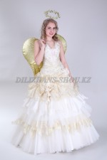 01708 Рождественский Ангел с золотыми крыльями. Платье (15000 тг), крылья (2000 тг), нимб (1000 тг)
