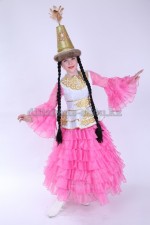 00548 Казахский национальный костюм "Малика" 04. Платье (8000 тг), саукеле (2000 тг), косы (2000 тг)