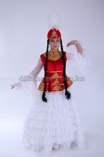00551 Казахский национальный костюм "Малика" 01Платье (8000 тг), саукеле (2000 тг), косы (2000 тг)