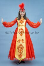03747 Казахский национальный костюм Жаркынай 01. Платье (4000 тг), фартук (5000 тг), головной убор (3000 тг)