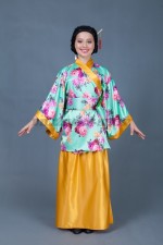 00775 Японский костюм «Иоко 02». Юбка + кимоно (5000 тг), парик (2000 тг), палочки (1000 тг)